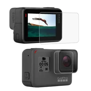 Ensemble de protection d'écran de Film de protection de haute qualité pour <span class=keywords><strong>GoPro</strong></span> <span class=keywords><strong>Hero</strong></span> 5 Films en verre trempé noir pour <span class=keywords><strong>GoPro</strong></span> <span class=keywords><strong>Hero</strong></span> 5 6 <span class=keywords><strong>7</strong></span> - Product Image 1