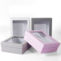 Emballage de parfum personnalisé, boîte-cadeau en carton, bouteille de parfum de maquillage, boîte en papier avec fenêtre transparente en PVC, ensemble de papier, boîtes cadeaux