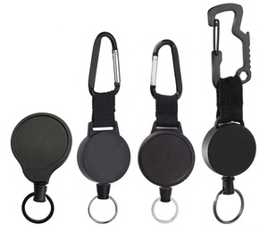 Tùy Chỉnh Có Thể Thu Vào Vòng Chìa Khóa Nhiệm Vụ Nặng Nề Giữ Chìa Khóa Vành Đai Clip Với Multitool Carabiner Keychain Dây Buộc Huy Hiệu Reels - Product Image 4