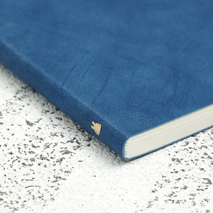 Taccuino in Pelle PU Scamosciata Blu con Logo Personalizzato, Completamente Personalizzabile, con Stampa in Lamina d'Oro, Agenda Professionale <span class=keywords><strong>a</strong></span> <span class=keywords><strong>Quadretti</strong></span> - Product Image 6