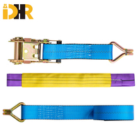 Sangles d'arrimage de pneus de transport automatique Ceinture de remorque Sangle de levage de roue à cliquet robuste avec crochet en fil métallique