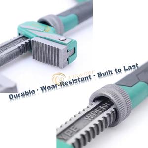 Juego de llave de extremo abierto grande ajustable con bloqueo automático, herramienta de reparación de llave inglesa para grifos de tubería de agua métrica - Product Image 3