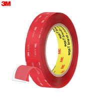Ruban adhésif acrylique double face transparent 3M VHB 4910 ultra-résistant, rouleau de 19 mm x 4,5 m, ruban de montage 3M 4910 VHB double face
