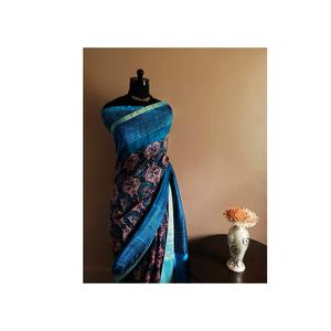 ผ้าไหมดูเปียแท้สำหรับผู้ใหญ่ดีไซน์แบบลำลองชุดปาร์ตี้พิมพ์ลาย Banarasi สไตล์ชนเผ่า - Product Image 1