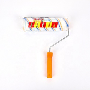 Rouleau à <span class=keywords><strong>peinture</strong></span> en polyester à poignée en plastique, personnalisable, bleu et jaune, <span class=keywords><strong>pour</strong></span> une <span class=keywords><strong>peinture</strong></span> rapide - Product Image 1