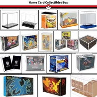 Boîte de Rangement Magnétique en Acrylique/PS pour Cartes Pokémon, Boosters, ETB, MTG – Vitrine de Protection pour Blind Box et Coffret Dresseur d'Élite Transparent