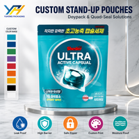 Sachet Doypack Premium Anti-fuite Refermable en Plastique Mat Imprimé Personnalisé pour l'Emballage de Lessive Liquide