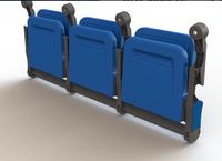 Chaise de stade pliable BLM6200, fixée directement au sol en béton, pour salle de sport, siège de stade