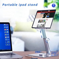 Support réglable et pliable en aluminium solide jusqu'à 7-13.5 pouces pour tablette Pc pour iPad Samsung Galaxy Tab E