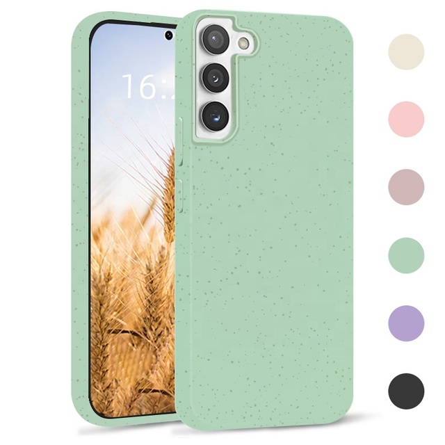 Biodegradable Organic Wheat Straw Fiber Hybrid Phone Case for Samsung S22 Ultra Anti-Drop Compostable Mobile Phone Case