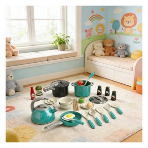 Ensemble de cuisine pour enfants : Station de chef moderne avec cuisinière, évier, panier de rangement – Apprentissage culinaire, stimulation de l'imagination, plaisir intérieur - Product Image 4