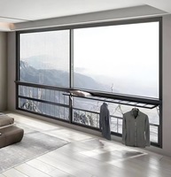 METGOOD-Ventana corrediza de vidrio de aleación de aluminio, Marco ultra estrecho de diseño moderno, a prueba de impactos de huracanes para hotel
