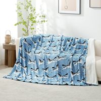 Couverture de lit occidentale personnalisée en usine, taille Queen, hiver, tissée, de luxe, imprimée, simple couche, en polaire pelucheuse, 100% polyester, lavable en machine