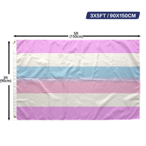 Bandera del Orgullo LGBTQ, Serie de Banderas del Orgullo Biféminas, Impresión a una Cara, 3x5 pies, 90x150 cm - Product Image 1