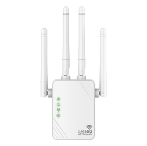 Hot Selling Indoor WiFi Repeater with 300M Coverage 65dB Gain WEP Encryption 2.4G Frequency Support - Product Image 1