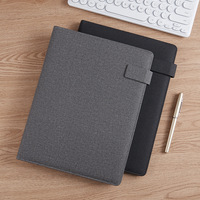 Porte-documents en tissu gris, planificateur d'affaires, bloc-notes multifonctionnel pour gestionnaire, bloc-notes de conférence, porte-documents de présentation de documents