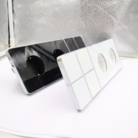 Prise murale standard BS UK Inde, interrupteur noir, verre intégral, prise 10A, double prise, charge, bonne qualité, prise universelle