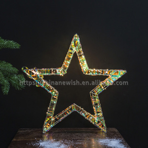Kanlong LED Décoration d'intérieur PET magique en trois dimensions cinq étoiles pour la décoration de Noël - Product Image 6