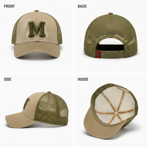 Gorra Trucker de Malla Deportiva de Verano de 6 Paneles de Algodón Personalizada de Alta Calidad para Hombre con Logotipo Bordado - Product Image 4