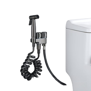 Rociador de bidé de mano de níquel cepillado SUS304, pulverizador de inodoro Shattaf, accesorio de baño - Product Image 1