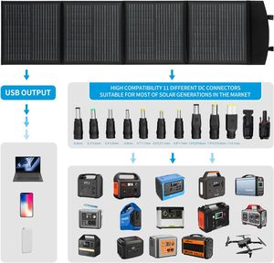 ALECTER - Paneles Solares Monocristalinos Plegables de 100 W, Salida USB DC, Cargador Portátil de Alta Eficiencia, Certificado TUV, 2.5 kg - Product Image 5