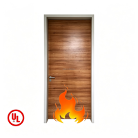 Puerta Cortafuego de Madera Certificada por WH UL EN, Resistente al Fuego por 60/90/120 Minutos, para Proyectos de Edificios Escolares y de Oficinas