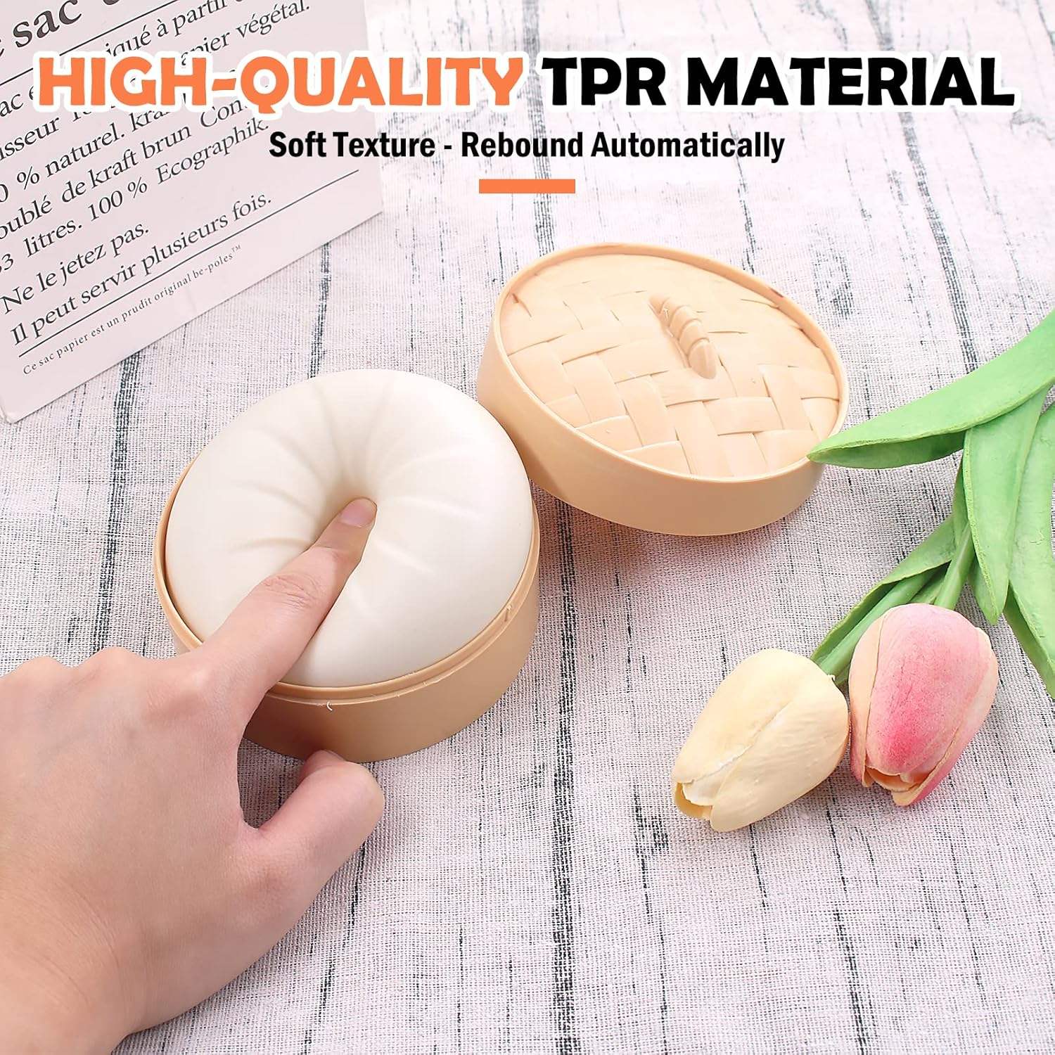 Factory Supply Dumpling Baozi Stress Toy Squeeze Ball Fashion Design Stress Fruit Toy Relief Toy