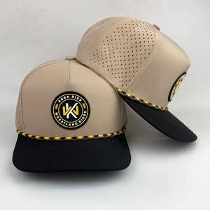 Gorras de Béisbol Snapback Deportivas de Hockey con Perforaciones Láser, de Poliéster Transpirable y Resistente al Sudor, de Perfil Medio y 5 Paneles, al por Mayor - Product Image 6