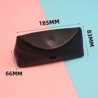 Boîte d'emballage de lunettes en cuir noir de luxe avec logo personnalisé, étui à lunettes de soleil argenté populaire, ensemble d'étui à lunettes, sac en carton