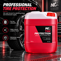 Produit d'entretien des pneus 25L, liquide professionnel pour lustrer les pneus de voiture, soin des flancs, finition plus foncée et detailing automobile