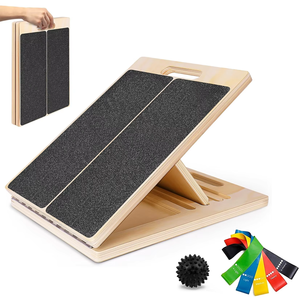Estiramiento de pantorrilla portátil Sentadillas Camilla de pantorrilla Equipo de Terapia Física Tablero inclinado de madera - Product Image 1