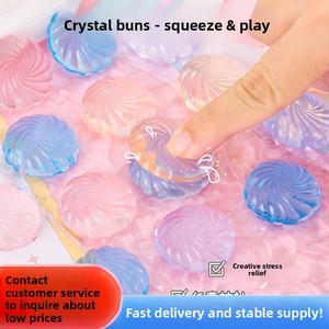 Quicksand Bun Squishy Toy Water Fill Rubber Stress Relief Sensory <b>Fidget</b> for Kids Adults Factory - Product Image 3