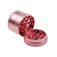 Broyeur à herbes personnalisé en aluminium CNC de 51 mm, couleur unie, 4 pièces, vente en gros d'usine