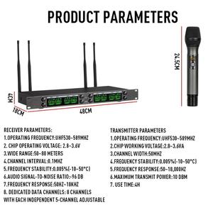 Nouveau système de microphone sans fil UHF professionnel 8 canaux OEM pour conférences, chant, karaoké, événements, discours - Product Image 6