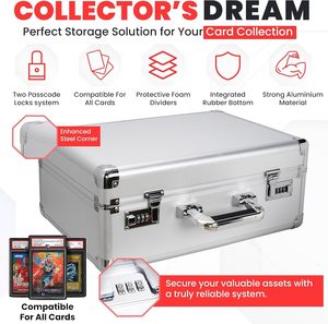 Caja de almacenamiento de tarjetas graduada compatible con 120 + CSG, BGS, SGC Graded Sports Trading Cards Amulimum sutomized case - Product Image 2