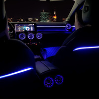 Adapté aux nouvelles sorties d'air de type turbine arrière Mercedes Benz Classe A/Classe B/CLA/GLB/GLA/W177, modification avec éclairage ambiant synchrone