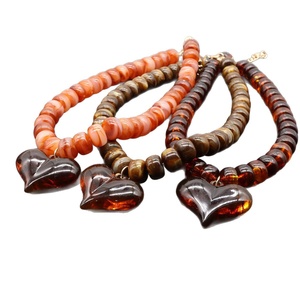 Collana a Cuore Vintage Retrò Europeo-Americano con Perle Esagerate e <span class=keywords><strong>Nuvole</strong></span> di Perline, Fatta a Mano, Placcata Oro, per Feste, Versatile, Lusso Leggero - Product Image 5