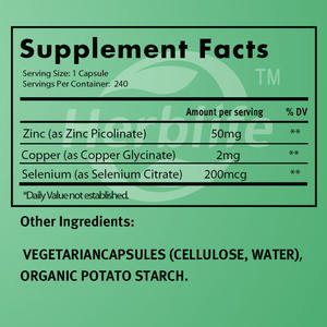 OEM Venta Caliente - Personalizable - Zinc 50mg con Selenio + Cobre 240 Cápsulas, Suplemento de Complejo de Picolinato de Zinc para Adultos - Product Image 2