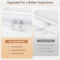 Étui rigide transparent avec fermeture éclair, pochette de rangement réutilisable, écologique, grande capacité, sac de voyage pour cosmétiques, maquillage, papeterie
