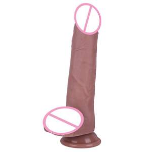 Dildo géant à double couche de 8,6 pouces - Texture réaliste en silicone liquide, pénis artificiel, jouet sexuel sûr pour le corps, vente en gros pour femmes - Product Image 4
