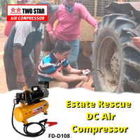 24V Haute Efficacité Résistant Aux Intempéries Long Duty DC Sans Huile Professionnel Piston Mini Suspension Compresseur D'air Pompe 8 Litres Réservoir