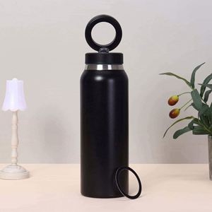 316 Stainless Steel Insulated Water Bottle Pop-Up Lid Portable Thermal Bottle <b>Large</b> Capacity Food Grade Travel Mug - Product Image 3