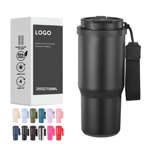 Custom 25 Oz <b>Double</b> <b>Wall</b> 304 Stainless Steel Vacuum Insulated Water Bottle With Removable Tea Infuser Dual Drinking Lid - Product Image 1