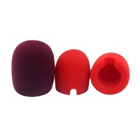 Couverture de remplacement d'éponge de microphone de taille personnalisée en gros manchon d'éponge de pare-brise anti-bruit noir