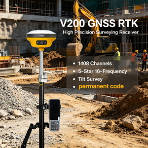 สวัสดี V200เป้าหมาย GNSS RTK 1408ช่อง IMU 60เครื่องมือสำรวจความเอียง GPS รหัส GNSS RTK โดยไม่มีความล้มเหลว - Product Image 3