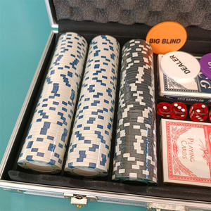 Ensemble de 300 jetons de poker ABS de 11,5 g avec étui, écologiques et durables, comprenant des dés Bluetown PC-300 - Product Image 2