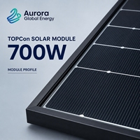 Panneau solaire TOPCon de type N de 700 W, module photovoltaïque haute puissance avec une efficacité supérieure pour les projets solaires commerciaux