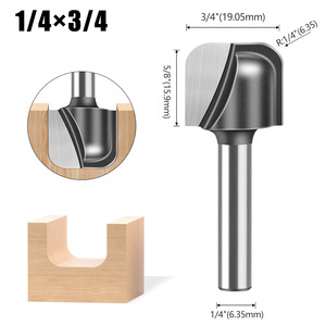 Sıcak satış 6mm 8mm 1/4 inç Shank karbür bıçakları ahşap oyma için ahşap kase ve tepsi freze uçları freze kesicisi - Product Image 6