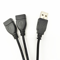 Individueller USB-Splitter 1 in 2 aus USB 2.0 A Männlich-Splitter zu Doppelt 2 USB-Weiblich-Aufladungstasche Ladekabel