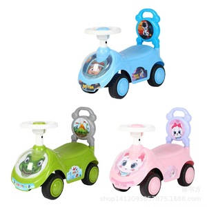 Childrens Twist Car 1-3 Years Old Four Wheeled Walker Toy Scooter With Seat Push Operated Kids Ride On Vehicle - Product Image 1